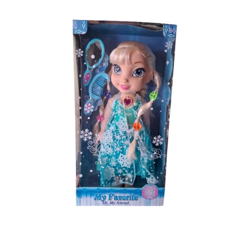 Boneca Elsa Musical com led nos cabelos acende de verdade.