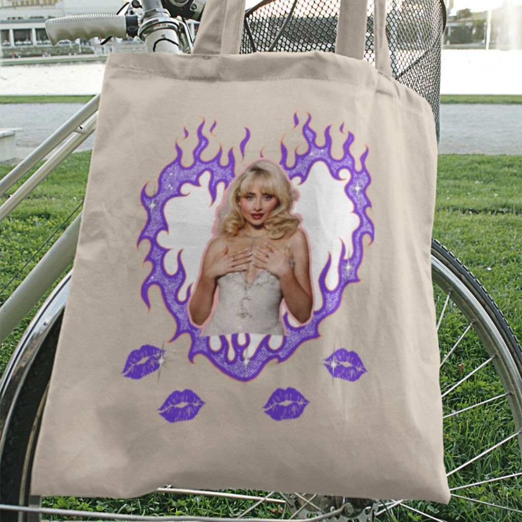 Bolsa Sacola Ecobag Please Please Sabrina Carpenter Cantora Pop - 100% Algodão