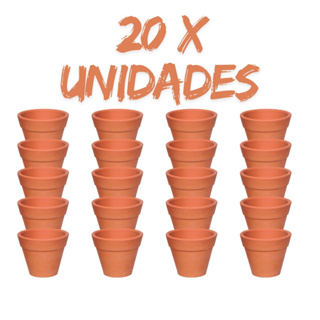 Kit 20 Mini Vasinho de Barro 5X4cm Cerâmica Cachepô Suculenta P/ Jardinagem Artesanal em Oferta na Shopee