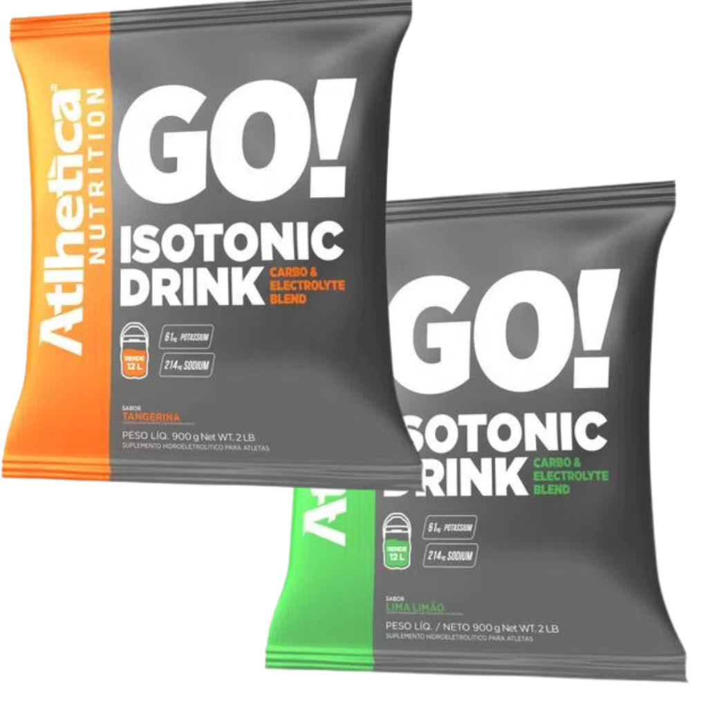 2x Isotonic Go Isotonico Atlhetica 900g Repositor Rende 12L Cada em Oferta na Shopee