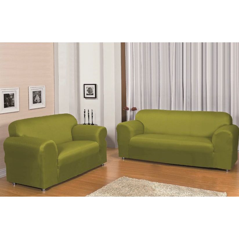 kit de capa para sofá de 3 e2 lugares coladinha