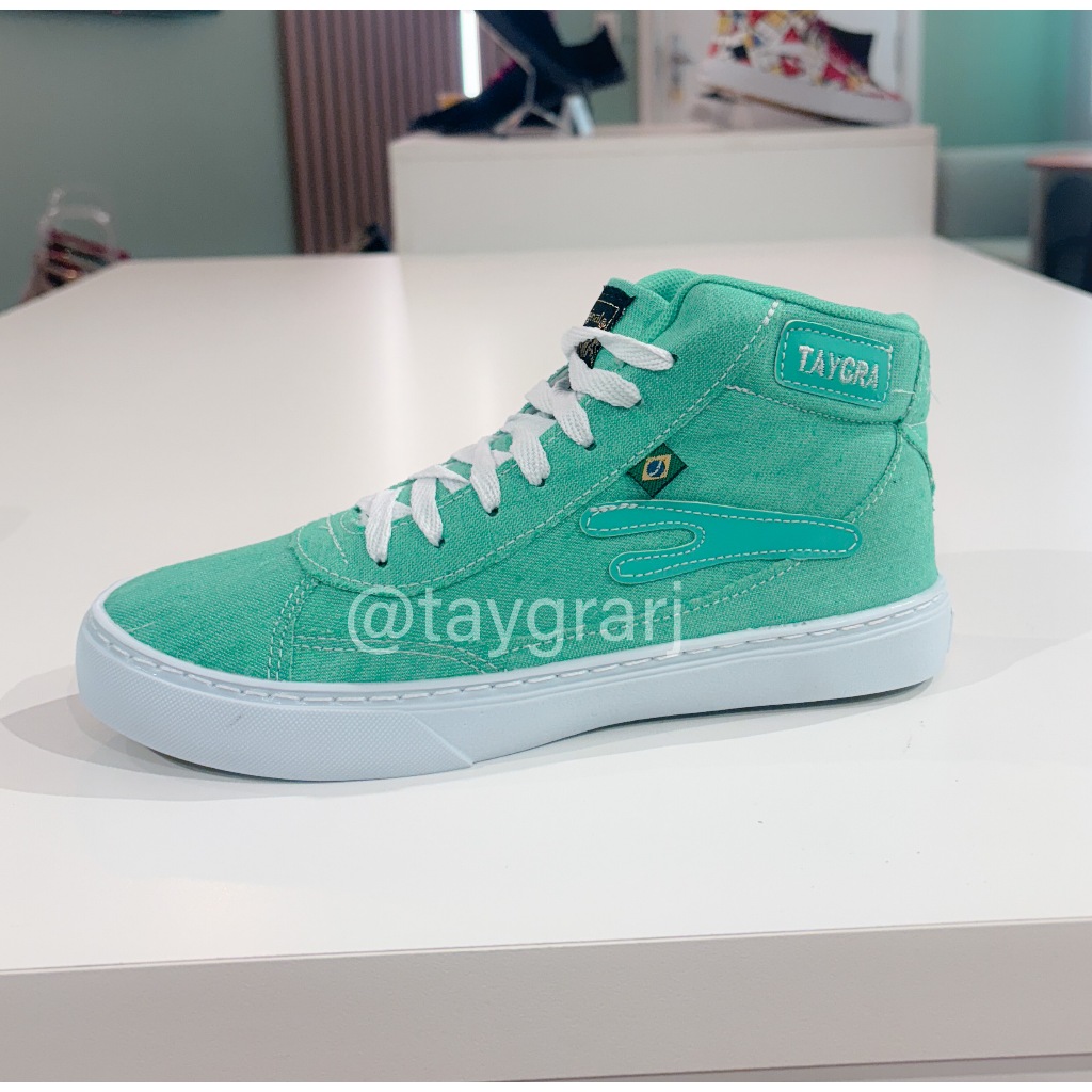 Bota Taygra verde àgua para Dança de Salão  - modelo Urbano + Palmilha Anatômica
