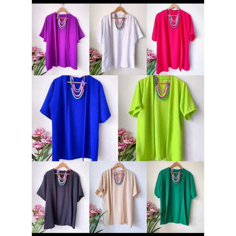 kimono manga curta #23 duna moda feminina em Oferta na Shopee