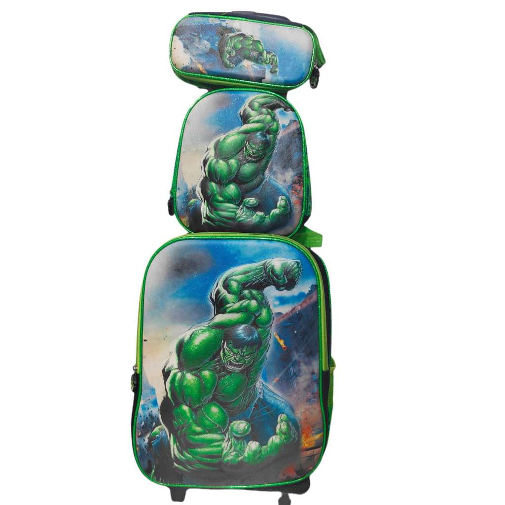 Kit Mochila Grande Infantil Escolar Rodinha Alto Relevo 3d Imagens HD para meninoa-13