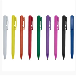 Kit Com 60 Canetas Plásticas Carga Esferográfica Azul Cores Sortidas ou Cor Escolhida
