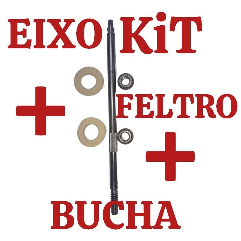 Kit Eixo Para Ventilador Arno + Bucha + Feltro de Lubrificação