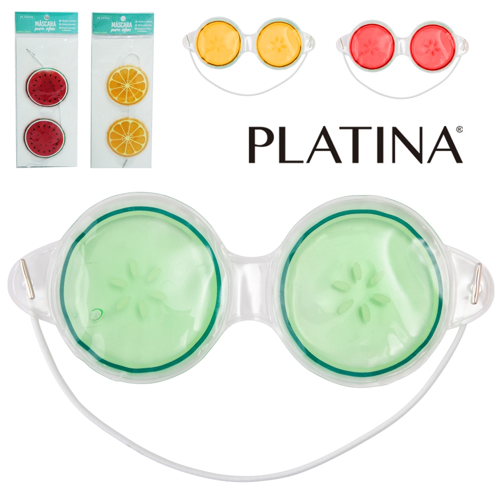 MASCARA PARA OLHOS PARA DORMIR DE GEL FRUTAS PLATINA