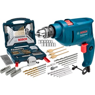 Furadeira De Impacto Bosch Gsb 450w + X-line 70 Pç em Oferta na Shopee