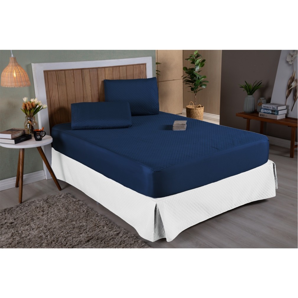 Lencol Impermeavel Matelado Com Elastico Em Toda Volta Casal Queen King e Solteiro