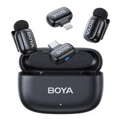 Boya Microfone Sem Fio Mini-12 Lapela Android/Ios Preto