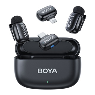 Boya Microfone Sem Fio Mini-12 Lapela Android/Ios Preto em Oferta na Shopee