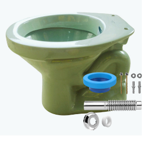 Kit Vaso Sanitário Bacia Convencional Araxá Verde Santa Clara + Instalação Anel De Vedação Tubo De Ligação Parafuso