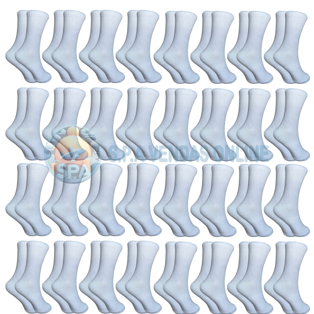 Kit 12 Pares Meia Cano Longo Masculino e Feminino em Oferta na Shopee