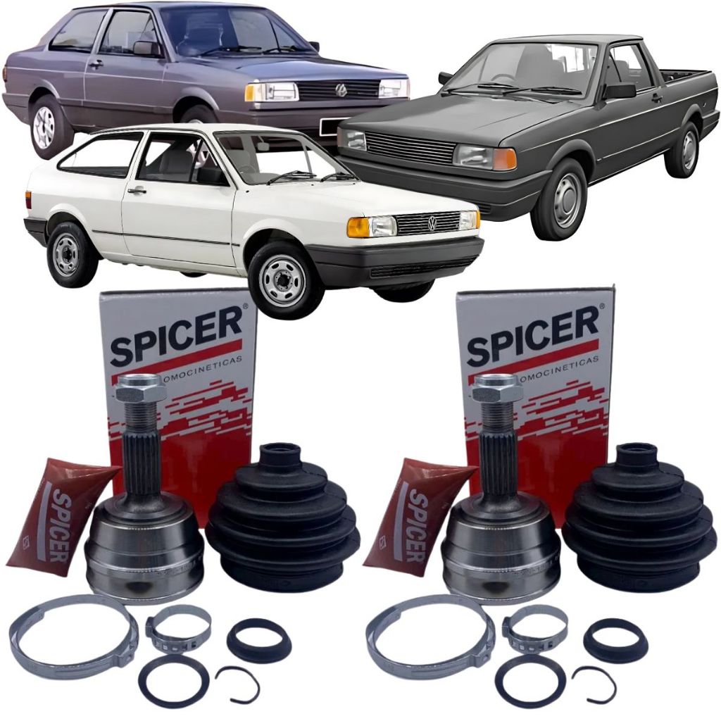 Par Homocinética - VW Gol Quadrado 88 89 90 91 92 93 94 95 Spicer em Oferta na Shopee
