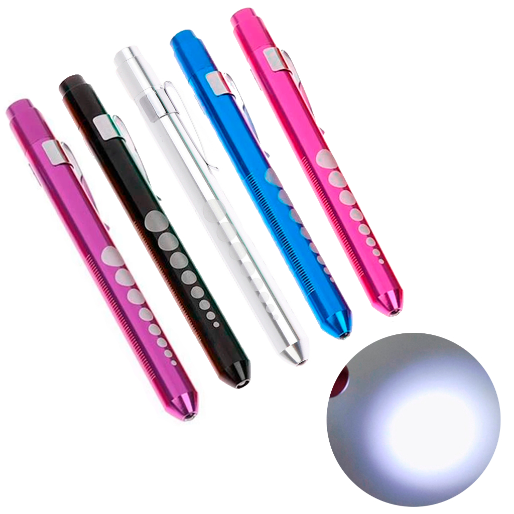 Caneta Lanterna Clínica Médica LED Luz Branca Diagnóstico Pilhas Inclusas Portátil Profissional!