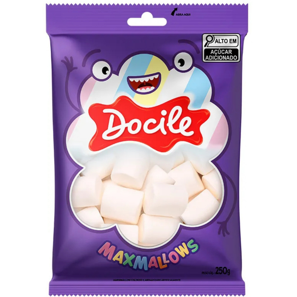 Marshmallow Tubo Grande Branco 250g Docile em Oferta na Shopee