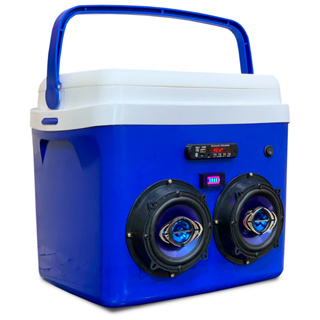 Cooler Térmica Bluetooth Bateria 32L Caixa Termico Som Usb Fm 100w Falante Carregador Voltimetro em Oferta na Shopee