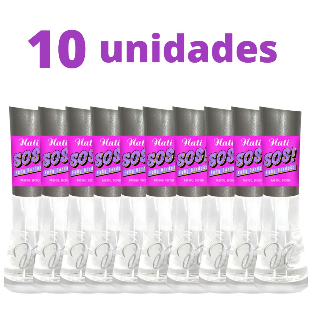 Kit de Esmaltes Nati SOS Faby Cardoso Passou Secou Óleo Secante Secagem Ultra Rápida