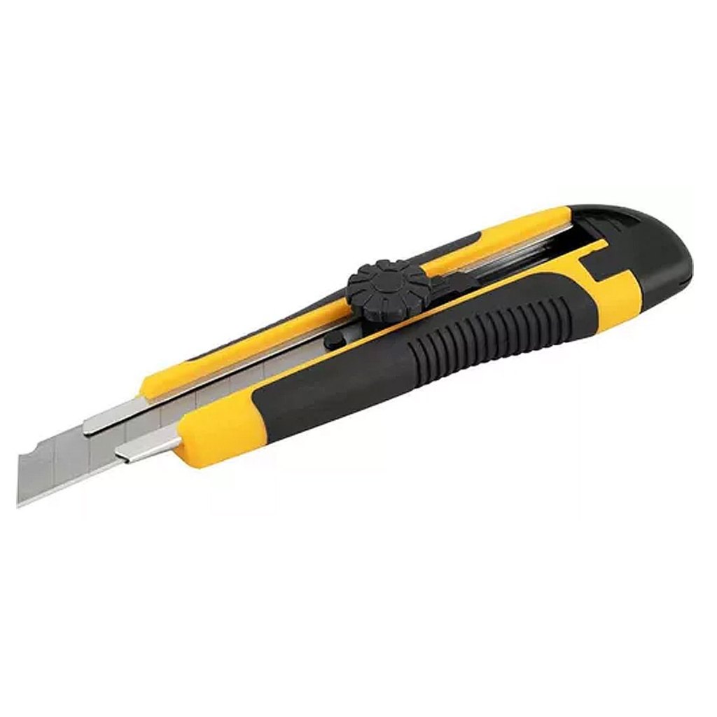 Estilete Profissional Emborrachado 18mm Trava Es218 Vonder · foto 2