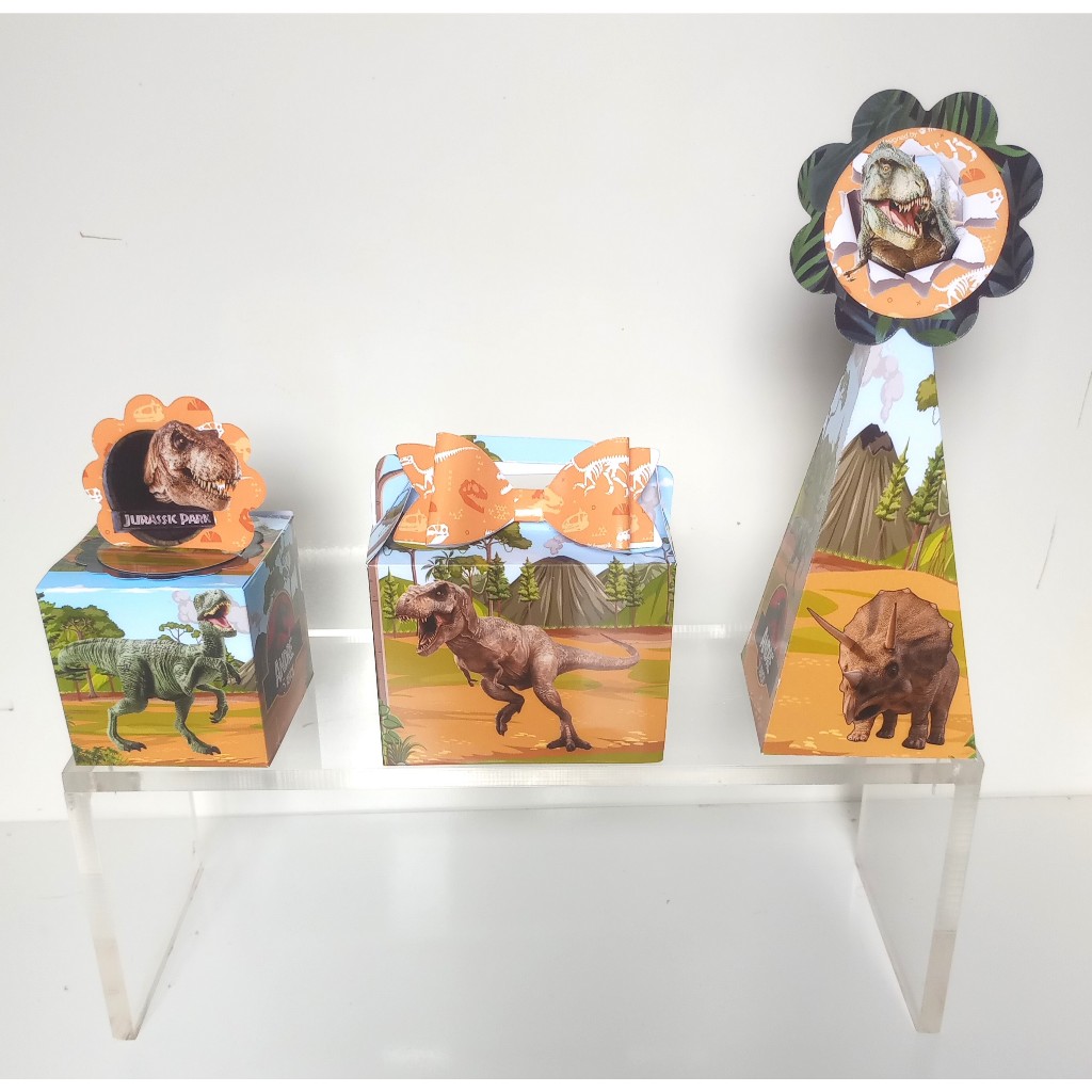 KIT FESTA PERSONALIZADO PARA LEMBRANCINHA DE ANIVERSÁRIO - DINOSSAURO JURASSIC-CAIXINHAS PARA FESTA.