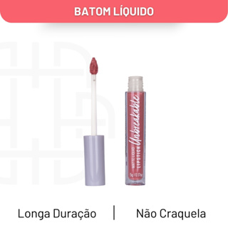 Batom Liquido Matte Bruna Unbreakable Lipstick Ana Hickmann em Oferta na Shopee
