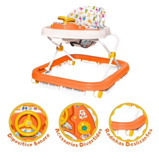 Andador Para Bebê Com Som E Rodinhas Coloridas em Oferta na Shopee