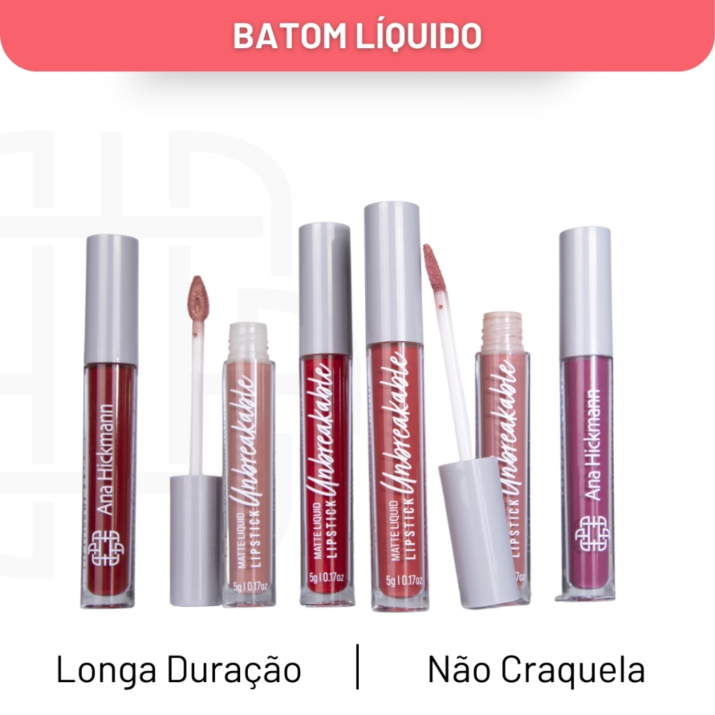 Batom Liquido Matte Unbreakable Lipstick Maquiagem Ana Hickmann em Oferta na Shopee
