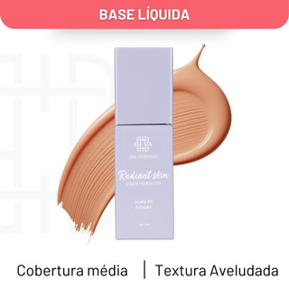 Base Líquida Semi Matte Radiant Skin Cobertura Média LF70 Ana Hickmann em Oferta na Shopee