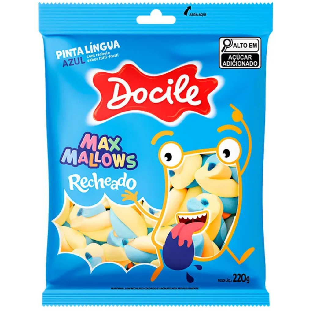 Marshmallow Twist Recheado Pinta Língua 220g Docile