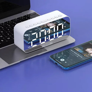 Relógio digital, alto-falante Bluetooth, suporte de telefone celular - EL-1065 Eletromex - Panda