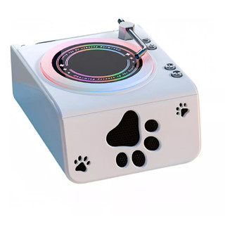 Mini Retro Alto-Falante Bluetooth Portátil Discos De Vinil Retro Com Luz RGB - EL-1067 - Eletromex - Panda