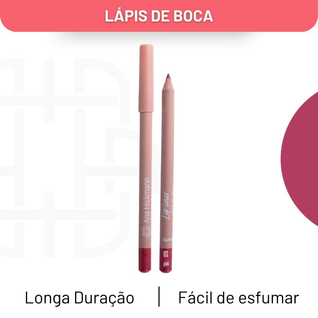 Lápis Para Contorno Boca Lip Pencil Pink 3 Ana Hickmann em Oferta na Shopee