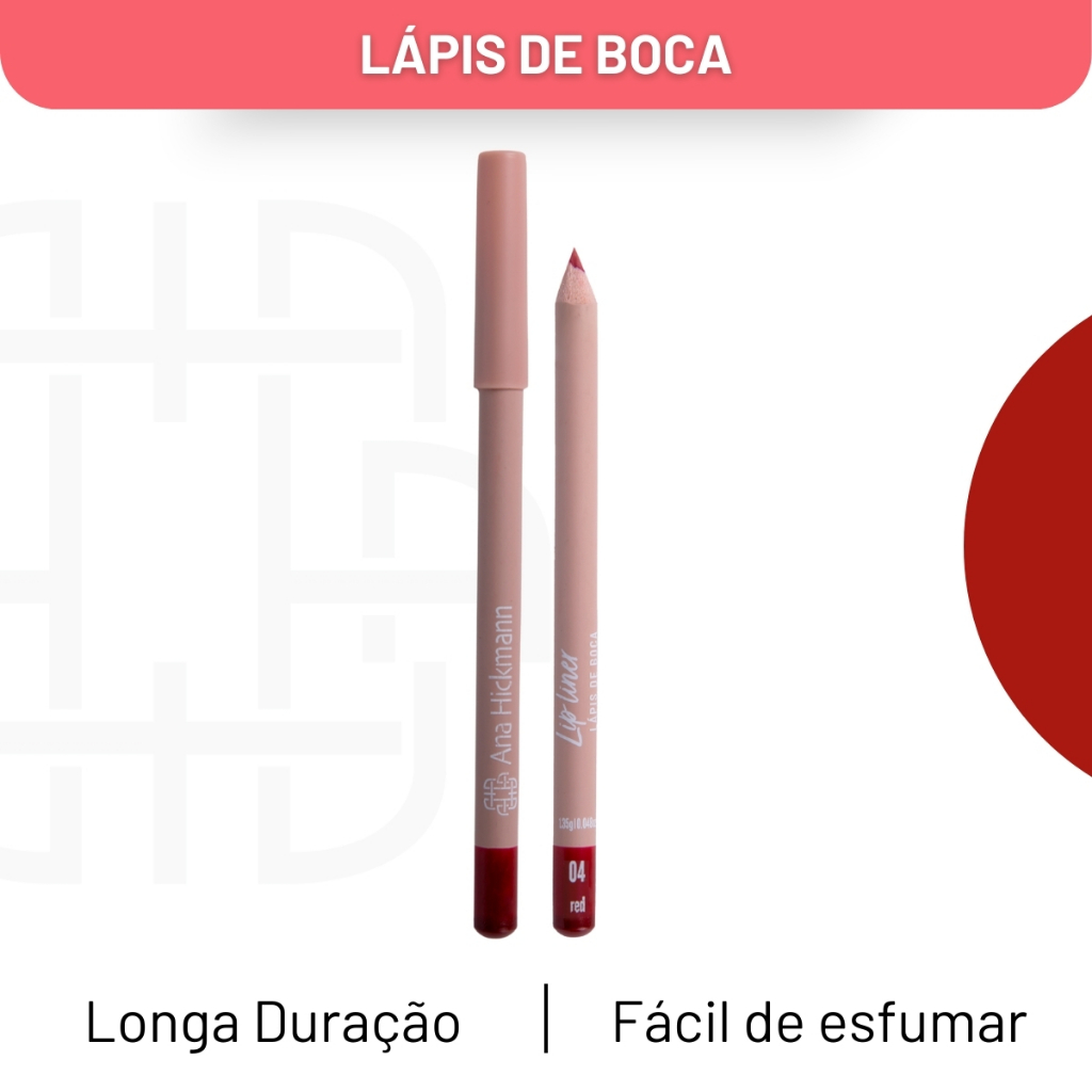 Lapis Para Boca Contorno Vermelho Lip Pencil Ana Hickmann - Beauty