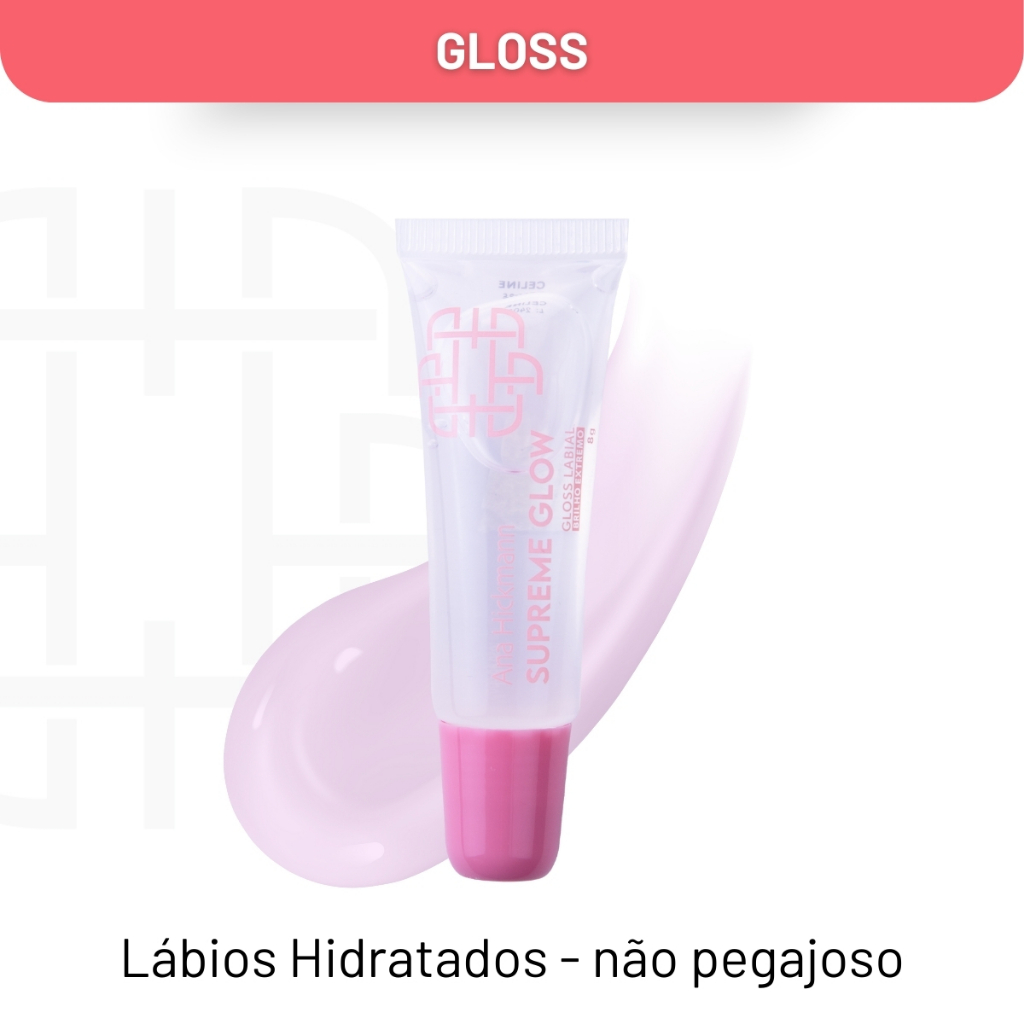Ana Hickmann Gloss Supreme Glow Celine com Brilho Intenso Hidratação e Acabamento Luminoso para Lábios