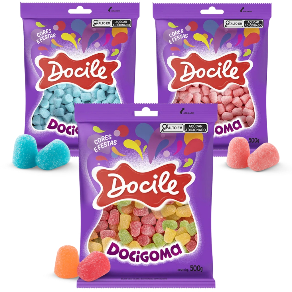 Balas de Goma Mini Sino 500g - Docile