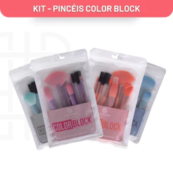 Kit de Pinceis Conjunto Color Block Ana Hickmann