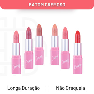 Batom Cremoso Creamy Lipstick 6 Cores Ana Hickmann em Oferta na Shopee