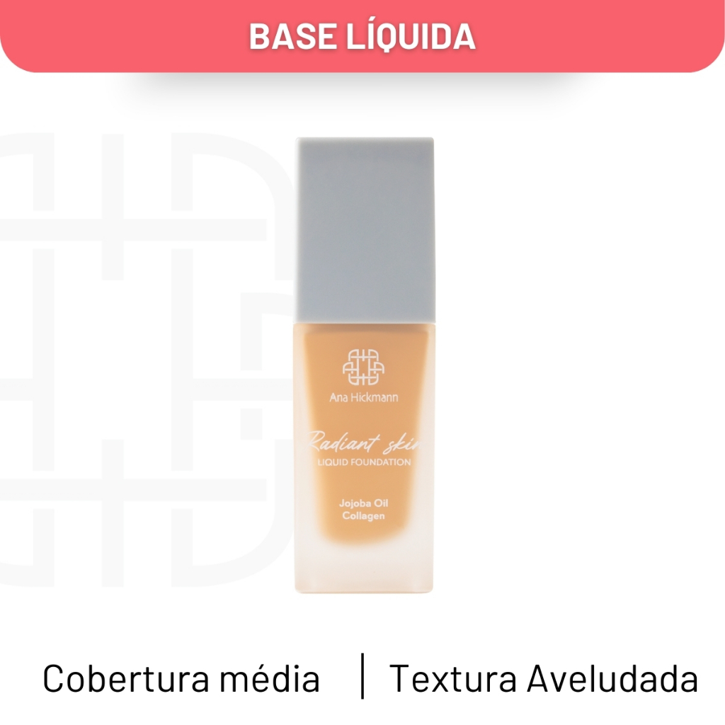 Maquiagem Base Líquida Semi Matte Radiant Skin R12 Ana Hickmann - Beauty