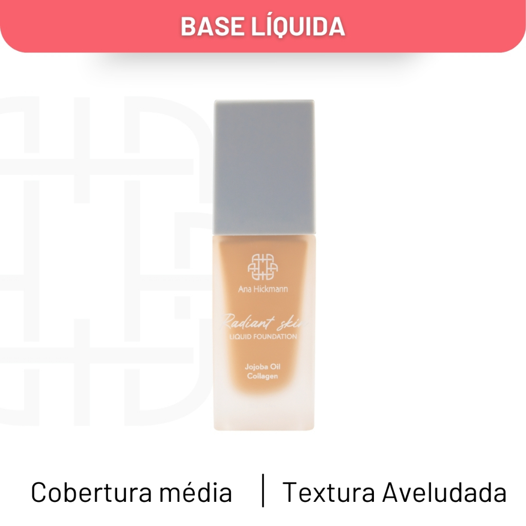 Maquiagem Base Líquida Semi Matte Radiant Skin N8 Ana Hickmann em Oferta na Shopee