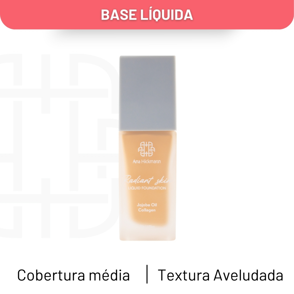 Maquiagem Base Líquida Semi Matte Radiant Skin R9 Ana Hickmann em Oferta na Shopee