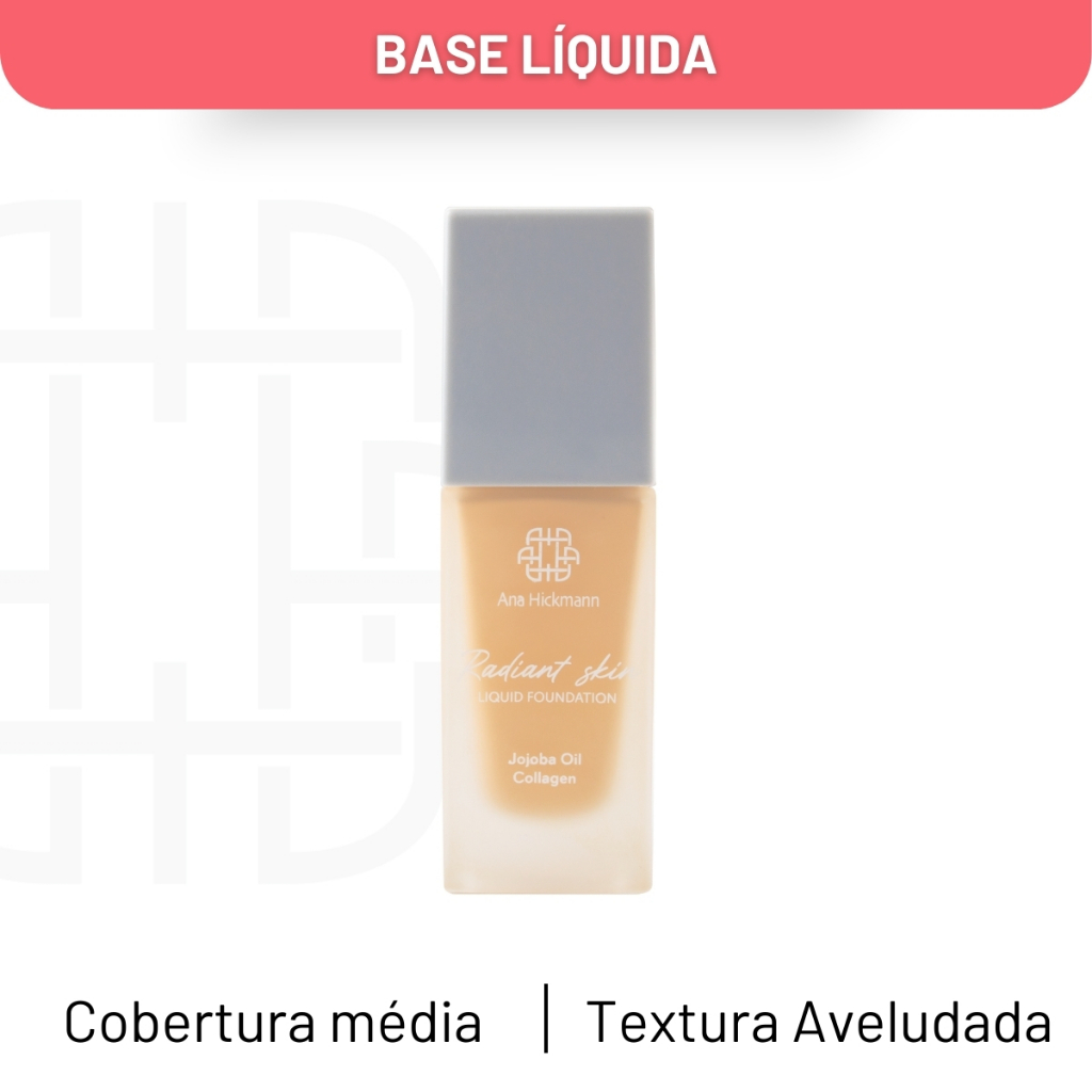 Maquiagem Base Líquida Semi Matte Radiant Skin R6 Ana Hickmann em Oferta na Shopee
