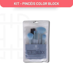 Conjunto Kit de Pincéis Para Maquiagem Azul Ana Hickmann