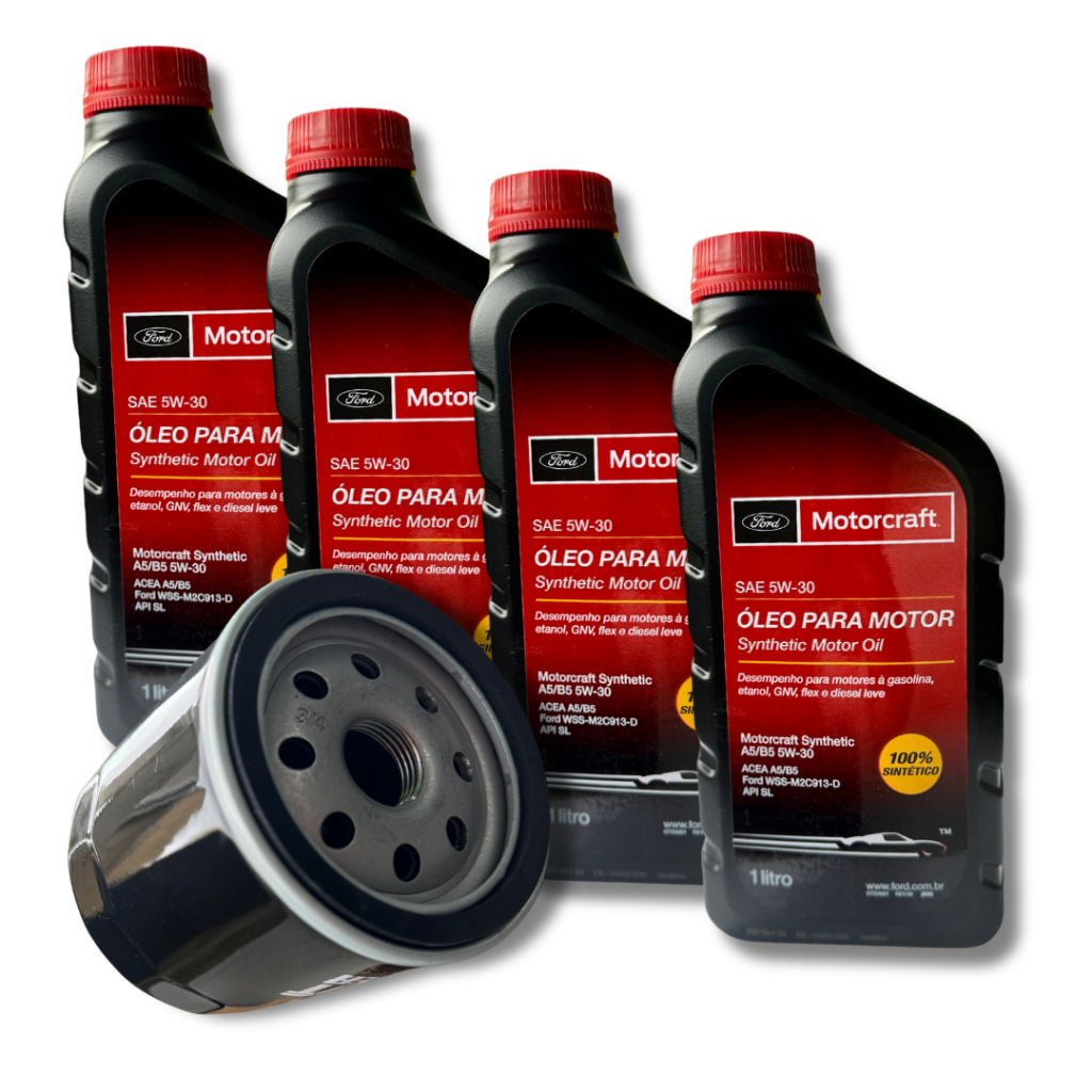 Kit troca de óleo FORD (fiesta, ka, focus) Motorcraft 5w30
