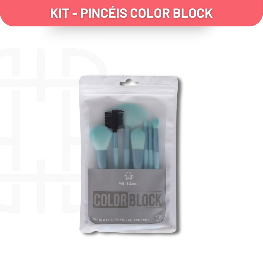 Kit de Pincéis para Maquiagem Conjunto Verde Água Ana Hickmann em Oferta na Shopee