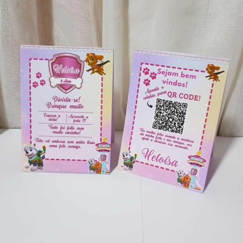 Plaquinha agradecimento de mesa personalizada SKY e Everest Fazemos qualquer tema) em Oferta na Shopee