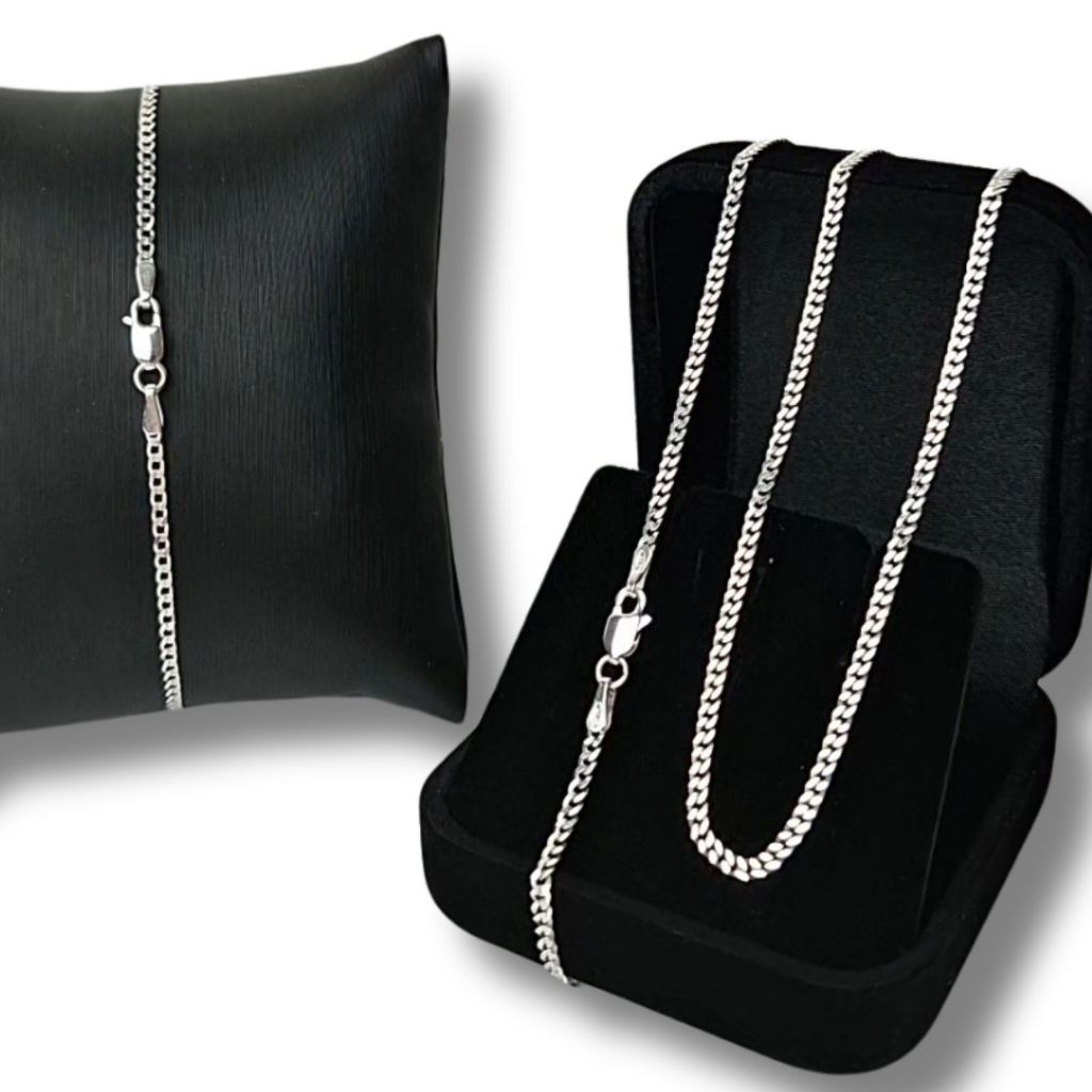 Kit Conjunto Corrente 60 cm e Pulseira Escama De Peixe Grumet Fina em Prata Pura legítima 925 em Oferta na Shopee
