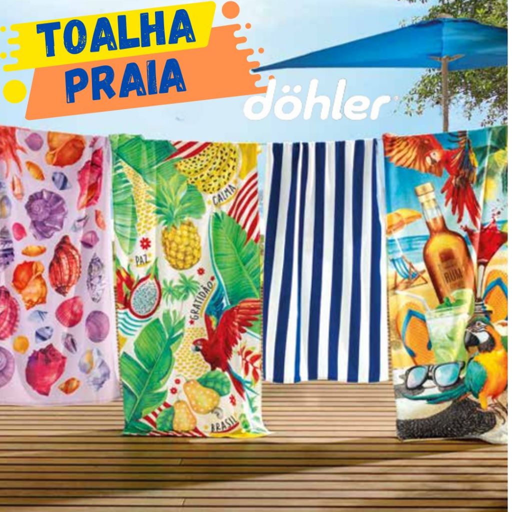 Toalha de Praia Piscina Banho Dohler Estampado 100% Algodão Estampas, Brasil e futebol- Toque aveludado- TAMANHO GRANDE