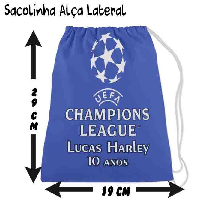 Kit Mochilinha Sacolinha Mochila Saco Sacochila Saquinho Lembrancinha Brinde Aniversario Personalizadas Champions League