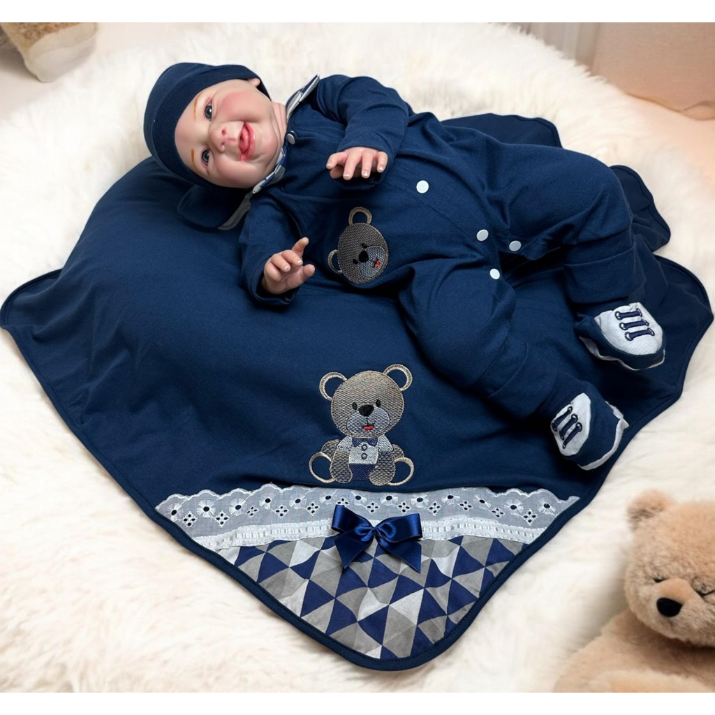 Kit Saída de Maternidade Composto por 7 Peças Para Bebê Modelo 2 em 1 em Oferta na Shopee