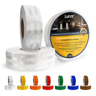 Fita Refletiva Adesiva 1 m x 5 cm Prismática Normativa em Oferta na Shopee